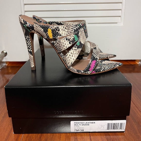 NEW IN BOX - BCBG Alexa Stiletto heels Python leather multi size 7 - Picture 2 of 6